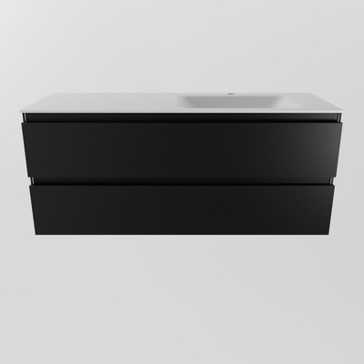 Mondiaz Aivy ensemble de meuble de salle de bains - 120x45x50cm - 1 trou de robinet - 1 lavabo talc Solid surface - Droite - 2 tiroirs - Avec armoire de toilette - MDF Urban