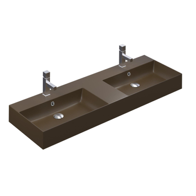 Thebalux lavabo modèle Cube 2x cuve 2x trou de robinet