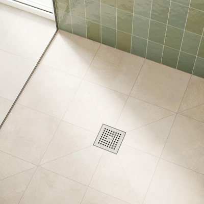 Hansgrohe RainDrain Point Puntafvoer - 10x10cm - brushed stainless steel