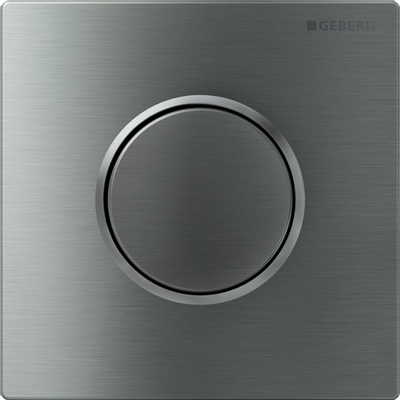 Geberit type 10 urinioir bedieningsplaat - pneumatisch - ronde knop - rvs geborsteld/easy-to-cl