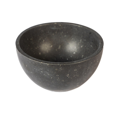 Saniclass Noche Waskom - 21x21x12cm - rond - natuursteen - Donker