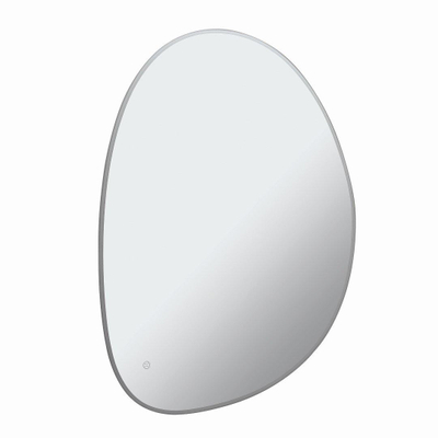 Crosswater Mada Spiegel met verlichting - 70x90cm - horizontaal/verticaal - LED - 2700K tot 6400K - dimbaar - kiezelvorm - helder (zilver)