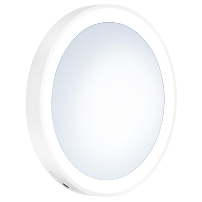 Smedbo Outline Lite Miroir grossissant - 12x12cm - ABS Blanc mat