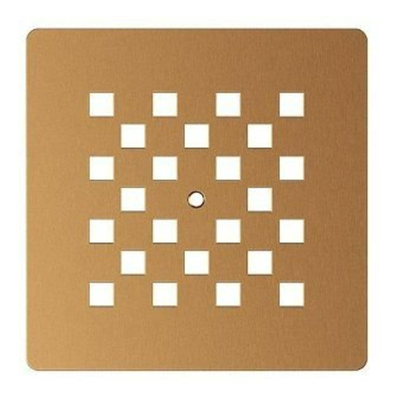 BRAUER Grille d'évacuation - 13.1x13.1x1cm - Or brossé