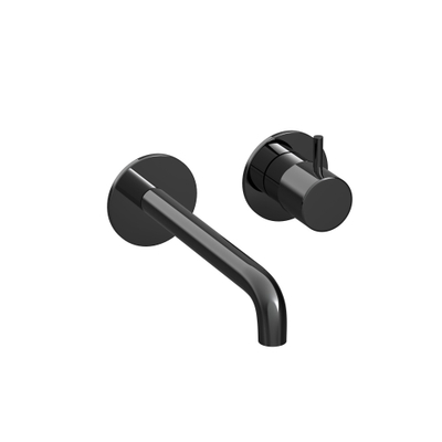 Hotbath COBBER Partie apparente pour robinet de lavabo encastré bec 18cm PBP Noir poli PVD