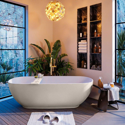 Mondiaz ALAN-DLUX Ensemble de meuble - 200cm - meuble Linen mat - 2 tiroirs - Lavabo Cloud Lava suspendu - vasque Gauche - 1 trou de robinet