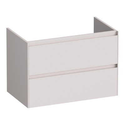 BRAUER Inspire meuble sous-lavabo 80 2 tiroirs softclose - sans poignée - 1 découpe pour siphon - sable mat