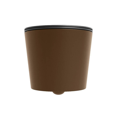 Mondiaz LAVIE hangtoilet – spoelrandloos – 36 x 53 cm – met softclose zitting – Rust (bruin), zitting Dark grey (grijs)