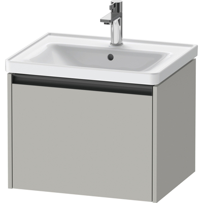 Duravit ketho meuble à 2 vasques avec 1 tiroir 58.4x45.5x44cm avec poignée anthracite béton gris mat