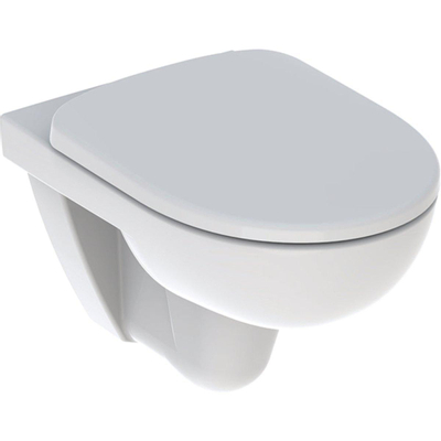 Geberit 280 Basic pack WC suspendu avec WC suspendu évacuation profonde sans bride 36x53cm avec abattant de WC à fermeture douce blanc