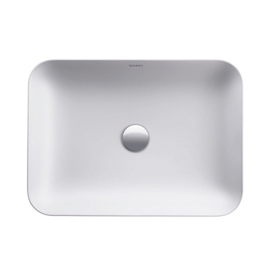 Duravit Cape cod Waskom rechthoekig - zonder kraangat - zonder overloop - 55x40cm - mat wit