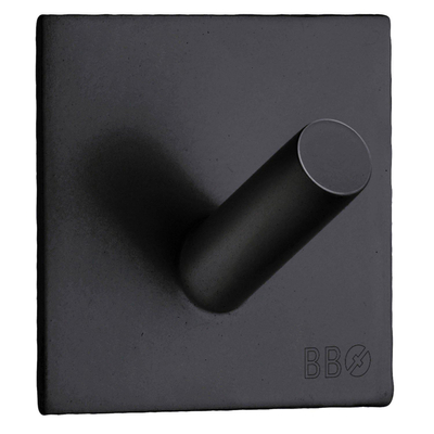 Smedbo Beslagsboden Porte-serviettes - 4.5x4.5x3.2cm - autocollant - Acier inoxydable Noir mat