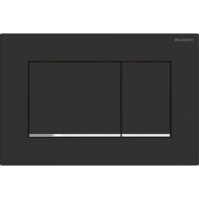 Geberit Sigma20 plaque de commande - chasse à 2 touches - carré - chrome noir mat