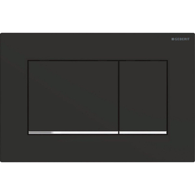 Geberit Sigma30 bedieningplaat met dualflush frontbediening voor toilet 24.6x16.4cm zwart mat
