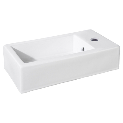 Differnz Hura Fontaine - 40x22x11.5cm - céramique - blanc mat