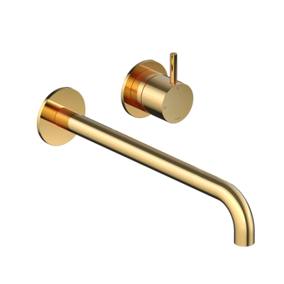 Hotbath Cobber partie visible pour mitigeur de lavabo encastré et bec de 25 cm laiton poli PVD