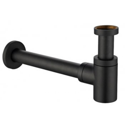 Wiesbaden Fonteinset Rhea S mini met fontein rechts, kraan, sifon en afvoerplug mat zwart