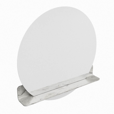 Mondiaz SPOT miroir – Ø 80 cm – avec tablette – Glace (marbre gris)