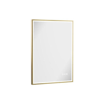 Crosswater MPRO miroir – 70 x 50 cm – LED directe tout autour – Laiton brossé (or)