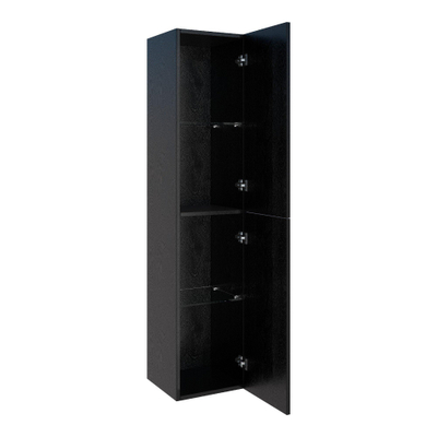 BRAUER Exclusive Line Armoire colonne 160cm avec 2 portes sans poignées Black Wood