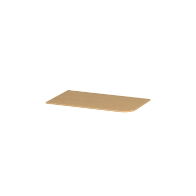 INK Concept R Wastafelblad - 80x45x1.7cm - tbv onderkast afgerond rechts - Fineer - Light veneer