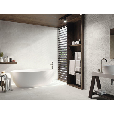 ÉCHANTILLON Terravito Aderno carreau mural - 40x120cm - Rectangulaire - 11mm - rectifié - aspect béton - décor Silver