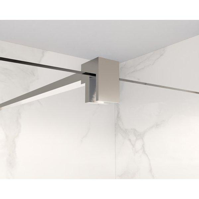 Fortifura Galeria inloopdouche verlengde Stabilisatiestang 200cm los inclusief bevestigingsmaterialen - chroom