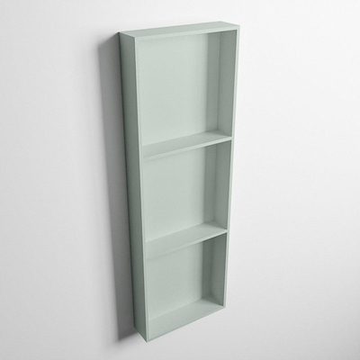 Mondiaz Easy nis 29.5x89.5x8cm voor Inbouw/opbouw 3 open vakken Solid surface Greey/Greey