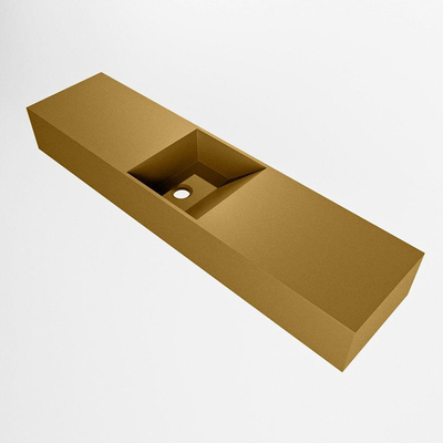 Mondiaz TYNE Fontein - 90x23x12cm - wasbak midden - zonder kraangaten - solid surface - Oro