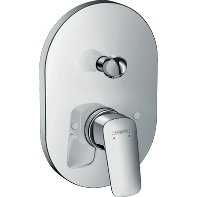 Hansgrohe Logis Afdekset - voor badkraan - met omstel - hoogglans chroom