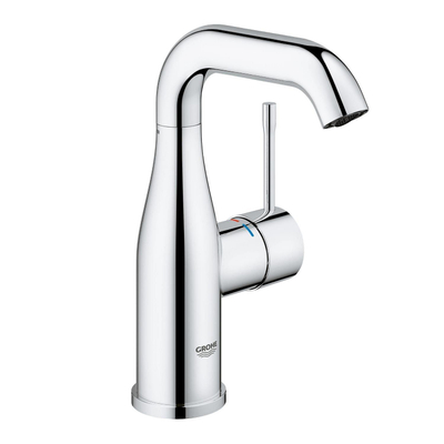 GROHE Essence New Robinet lavabo rehaussé 1 trou M size avec bec haut et tournant EcoJoy et cartouche 28mm chrome