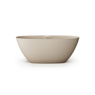 Zeza Element Vrijstaand Bad - 160x75x60cm - solid surface - mat beige