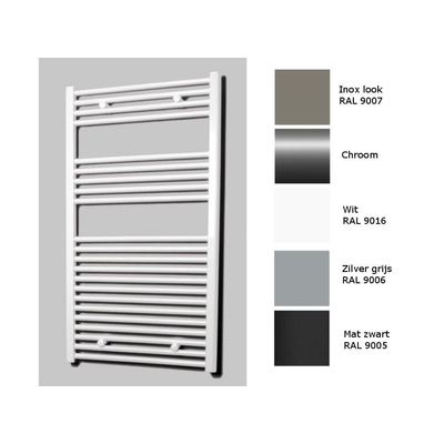 Sanicare radiateur design droit 111.8x60cm gris argent