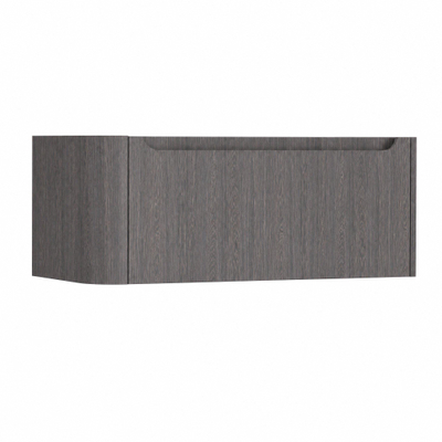 H&R Badmeubelen Juice Meuble sous vasque - 100x45x40cm - coin gauche arrondi - 1 tiroir - poignée intégrée - Wenge