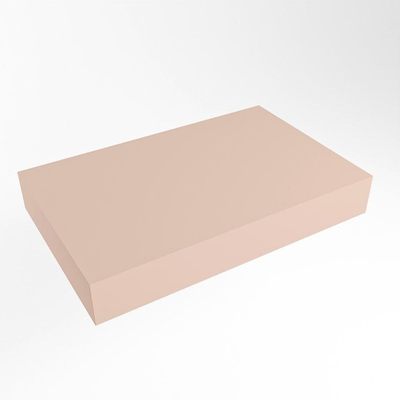 Mondiaz TOP 51 Vrijhangend Topblad - 80x51x12cm - geschikt voor waskom - Solid surface - Rosee