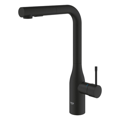 Grohe Essence New Keukenmengkraan - L-uitloop - phantom black (zwart)