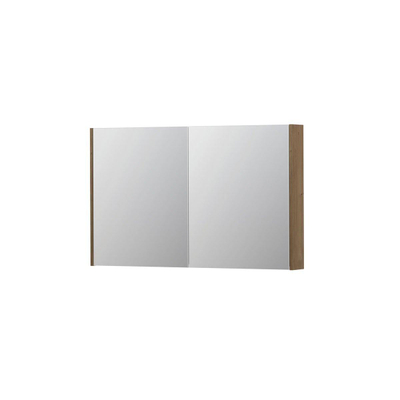 INK SPK2 spiegelkast – 120x74x14 cm – 2 deuren, dubbelzijdige spiegeldeuren – Fineer Ash grey