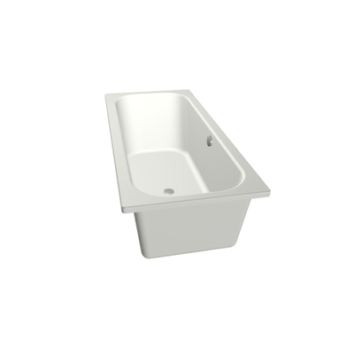 Xenz Aruba Ligbad - 170x75x48 - afvoer Midden - overloop andere kant - acryl - wit mat