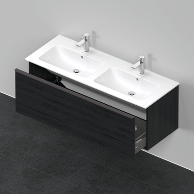 Duravit D-neo Meuble sous vasque 128x46.2x44cm 2 tiroirs Chêne noir mat