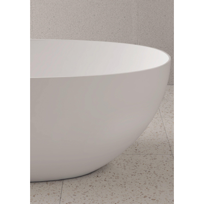 ZEZA Solid Baignoire îlot - 150x72cm - solid surface - Blanc mat