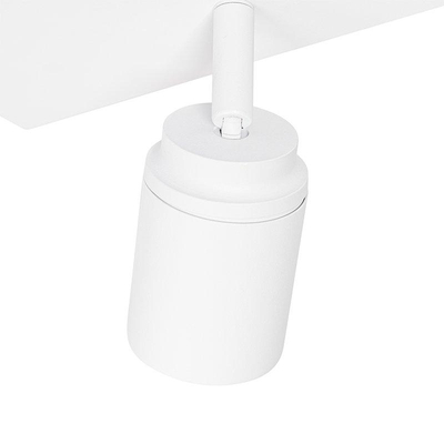QAZQA Ducha badkamer plafondlamp - 23x23cm - 3 spots - IP44 - vierkant - mat wit ( Hoek gebogen) OUTLETSTORE