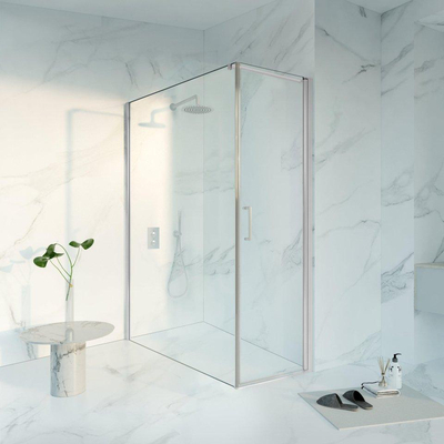 FugaFlow Eccelente Vetro Cabine de douche - 60x160x200 - Profil en verre de sécurité - anti-calcaire - chrome