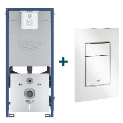 GROHE Rapid SL réservoir encastré incluant GROHE Skate cosmopolitan plaque de commande blanc mat