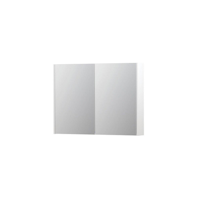 INK SPK2 spiegelkast – 100x74x14 cm – 2 deuren, dubbelzijdige spiegeldeuren – Wit mat