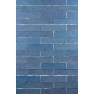SAMPLE Ceralto Tavola Core Wandtegel 6x25cm 10mm witte scherf Bleu Lumiere