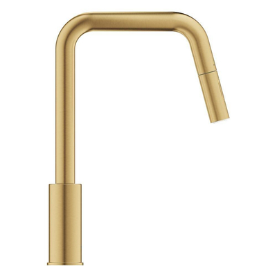 GROHE Start 2021 keukenkraan u-uitloop uittrekbare dual spray - geborsteld cool sunrise (goud)