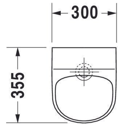 Duravit ME by Starck Cuvette d'urinoir sans eau avec mouche et fermeture d'odeurs avec fixation et vidage horizontal 50mm blanc