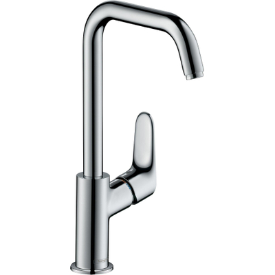 Hansgrohe Focus E2 wastafelkraan - met hoge - draaibare uitloop - inclusief ComfortZone - 240 - hoogglans chroom