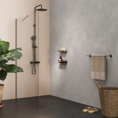 Tiger Cooper Porte-serviettes double 65,2 cm Inox brossé Noir