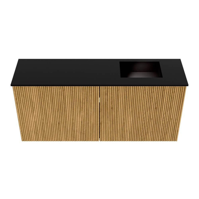 Mondiaz JOYA 90cm meuble de salle de bains - couleur Oak - Vasque FAYE position Droite 1 trou de robinet couleur Urban